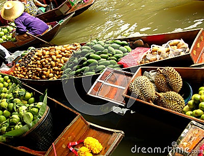 Floating Market Stock Photo