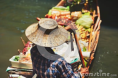 Floating market in Bangkok Editorial Stock Photo