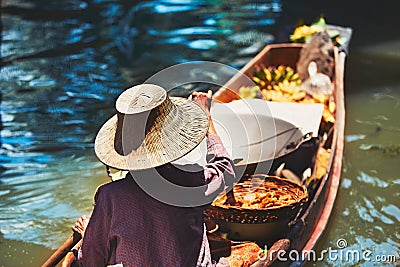 Floating market in Bangkok Editorial Stock Photo