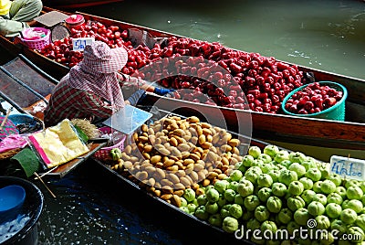 Floating market thailand Stock Photo