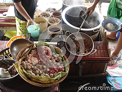 Floating Market in Thailand Editorial Stock Photo