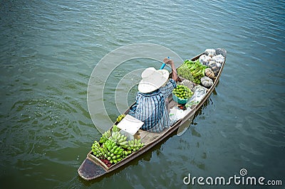 Floating Market, Thailand Stock Photo