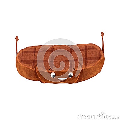 Floating meat patty Vector Illustration