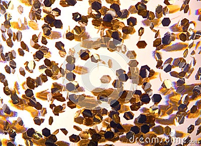 Floating metal flakes Stock Photo