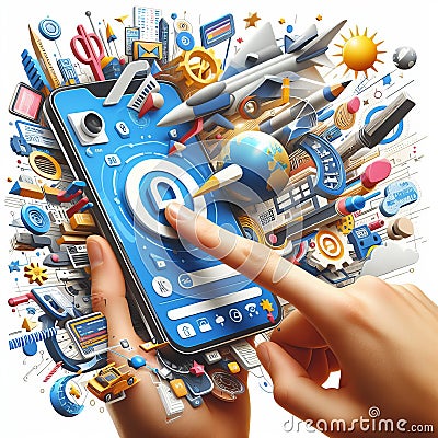 113 88. Floating navigation_ A fixed navigation bar th Stock Photo