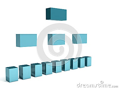 Floating org chart Stock Photo