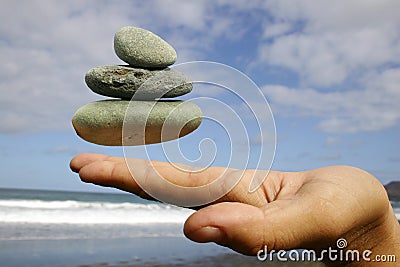 Floating Pebbles Stock Photo