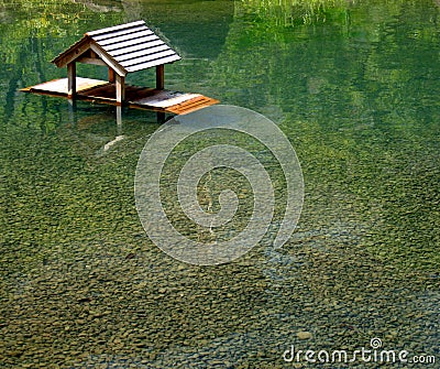 Floating shrine Stock Photo