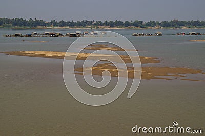 Floating village Editorial Stock Photo