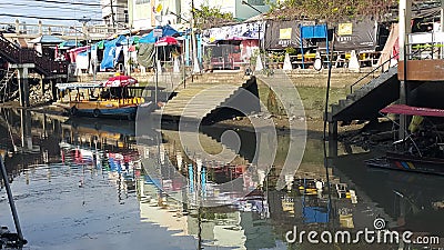 Floating Village Thailand Stock Photo