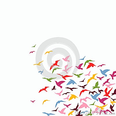 Flock of birds Vector Illustration