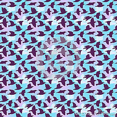 Flock of Birds Vector Illustration