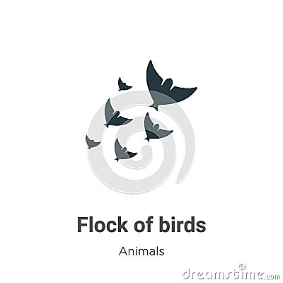 Flock of birds vector icon on white background. Flat vector flock of birds icon symbol sign from modern animals collection for Vector Illustration