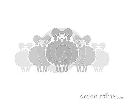 Flock sheep sign icon. Farm animals symbol Vector Illustration