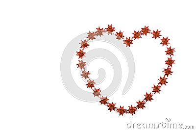 Folding paper stars on white background. on the right Stock Photo