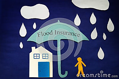 Flood insurance coverage Stock Photo