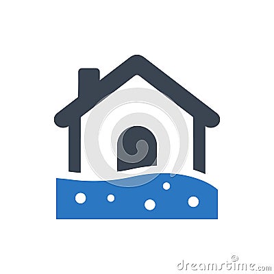 Flood insurance icon Vector Illustration