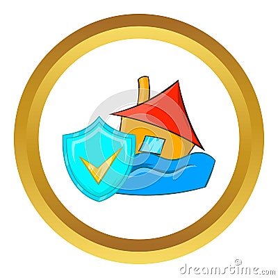 Flood insurance vector icon Vector Illustration