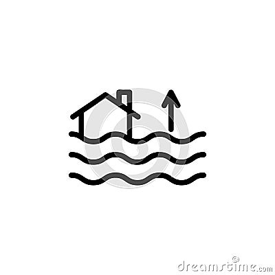 flood sign icon. Element of weather sign for mobile concept and web apps icon. Thin line icon for website design and development, Stock Photo