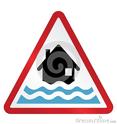 Flood Warning Vector Illustration