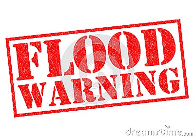 FLOOD WARNING Stock Photo