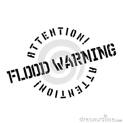 Flood Warning rubber stamp Vector Illustration