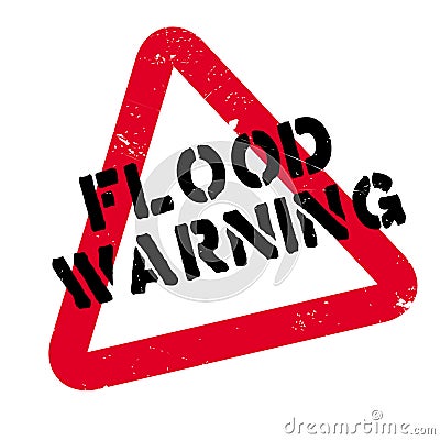 Flood Warning rubber stamp Vector Illustration