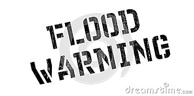 Flood Warning rubber stamp Vector Illustration