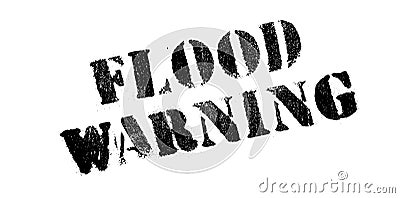 Flood Warning rubber stamp Vector Illustration