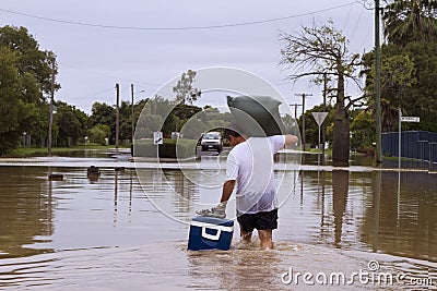 Flood waters. Stock Photo