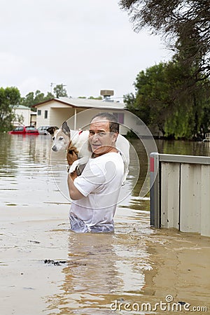 Flood waters. Stock Photo