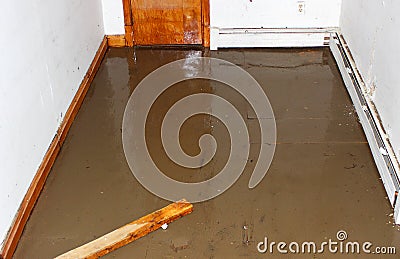 Flooded basement Stock Photo