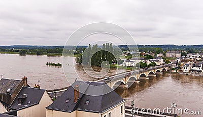 In the Flooded countryside Editorial Stock Photo