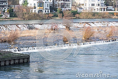 Flooded forest land, flood plain Stock Photo