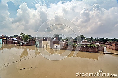 Flooded India Editorial Stock Photo