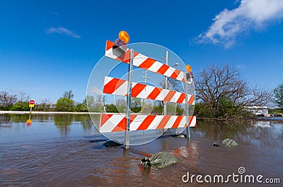 Flooded roads Stock Photo