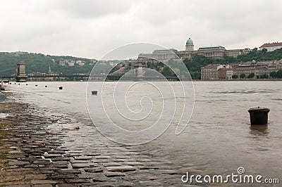 Flooded Tie-Downs, Budapest Editorial Stock Photo