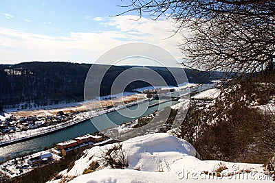 Floodgate in the Altmuhl in Kelheim Stock Photo