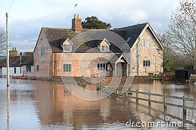 Flooding in Gloucestershire Stock Photo