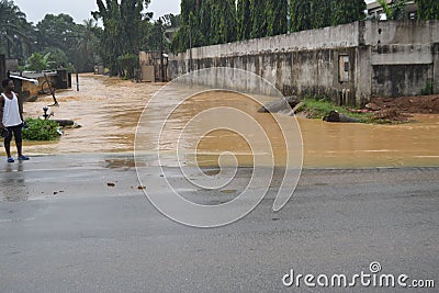 FLOODING IN IVORY COAST Editorial Stock Photo