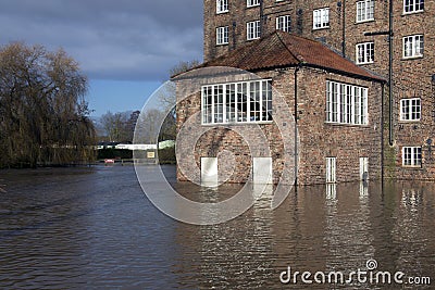 Flooding - Yorkshire - England Editorial Stock Photo