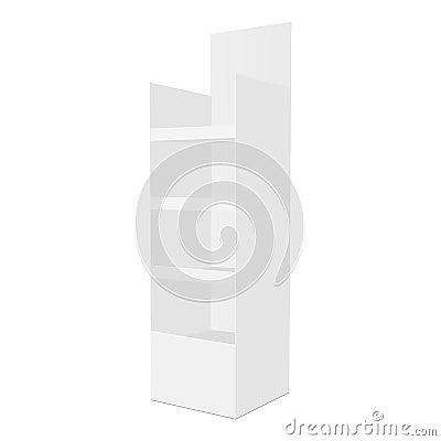 Floor cardboard display Vector Illustration