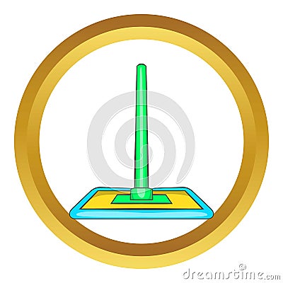 Floor cleaning mop vector icon Vector Illustration