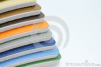 Multi-colored patterns on a white background Stock Photo