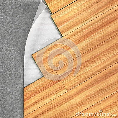 Floor layers. Laminate floor Cartoon Illustration