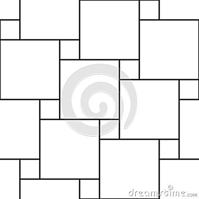 Floor paving, cladding, masonry, parquet. Seamless pattern. Simple rectangles parquet tessellation. Driveway slabs. Minimal floor Vector Illustration