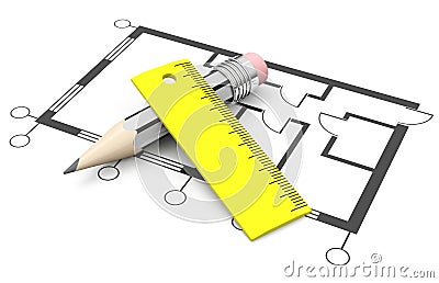 The floor plan Stock Photo