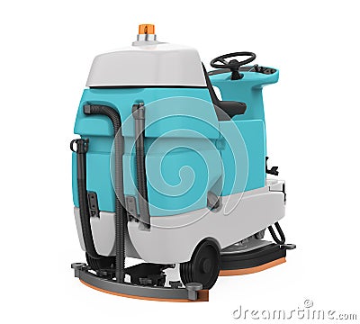 Floor Scrubber Machine Isolated Stock Photo