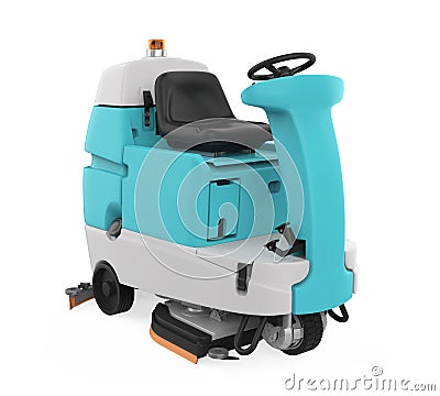 Floor Scrubber Machine Isolated Stock Photo