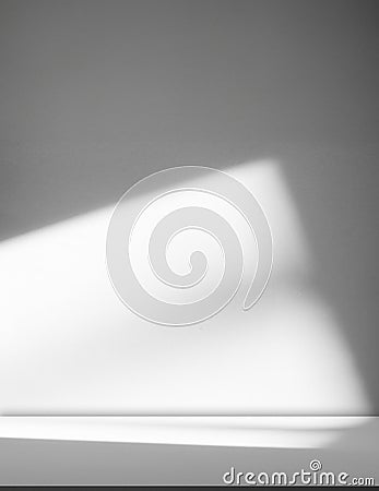 Floor Shadow Kitchen Concrete Wall Abstract White Texture Light Table Product Mable Studio Room Plant Display Cement 3d Shelf Stock Photo